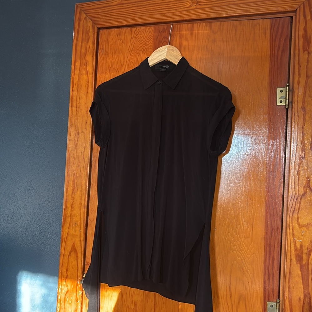 ALL SAINTS Cheyne Short Sleeve button down 00